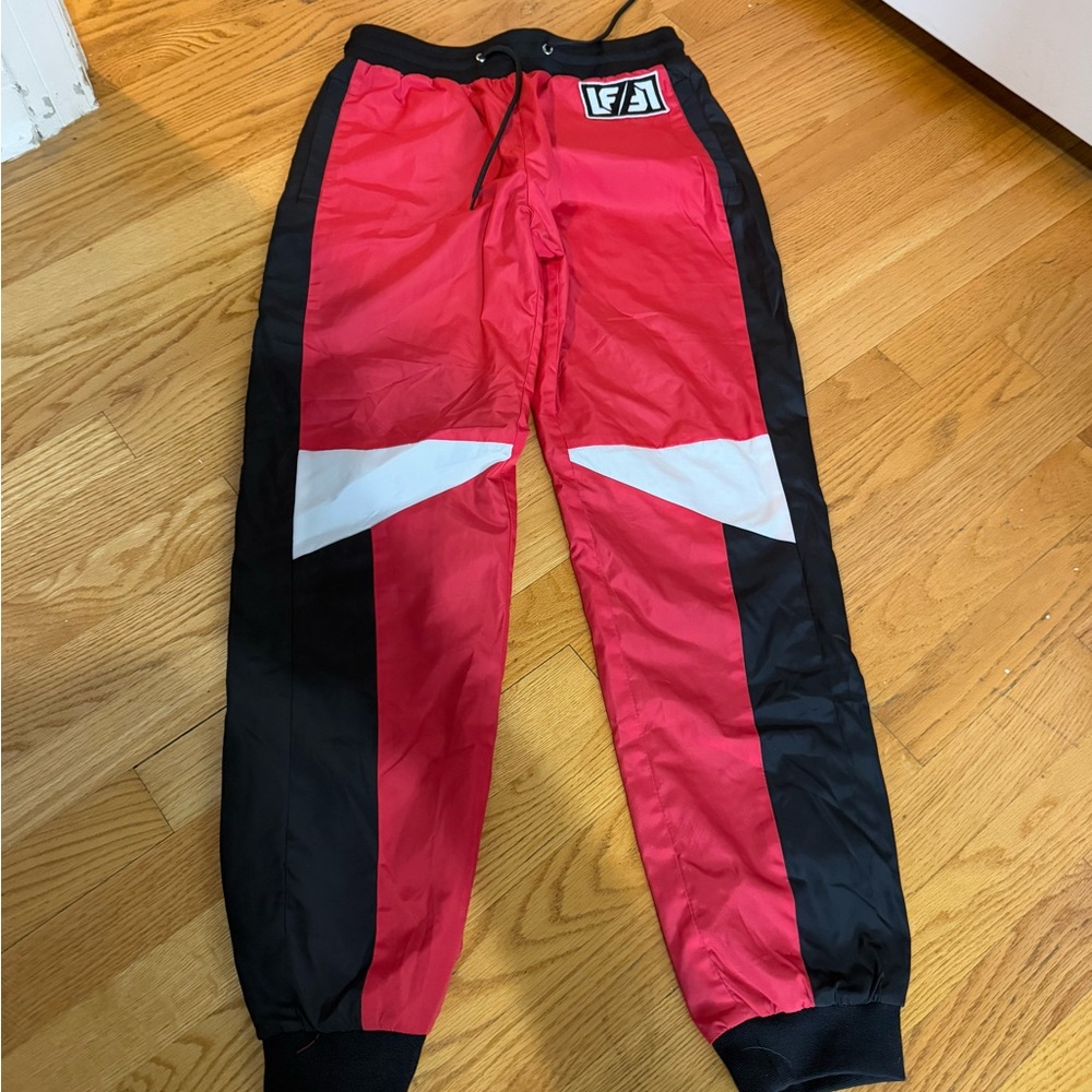 LF Red and Black Jogger Pants